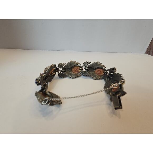 Vintage Florenza Statement Dragon's Breath Bracelet 1960's New York Signed - Picture 5 of 12